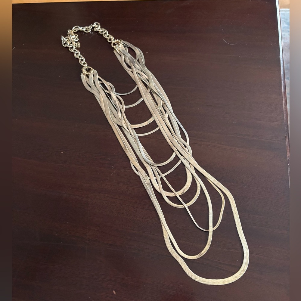 Multi-Strand Snake Chain Necklace